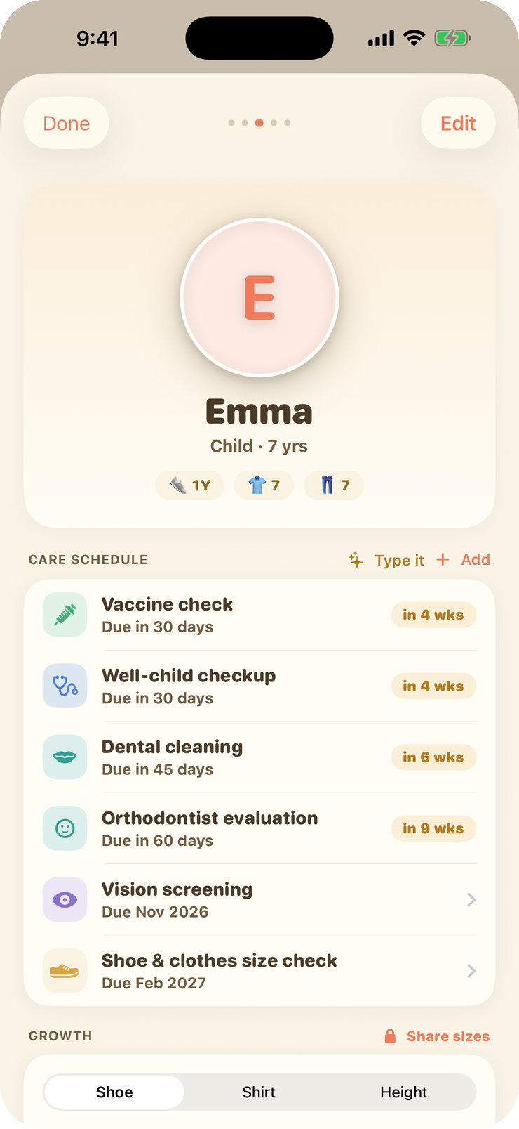 A member profile.